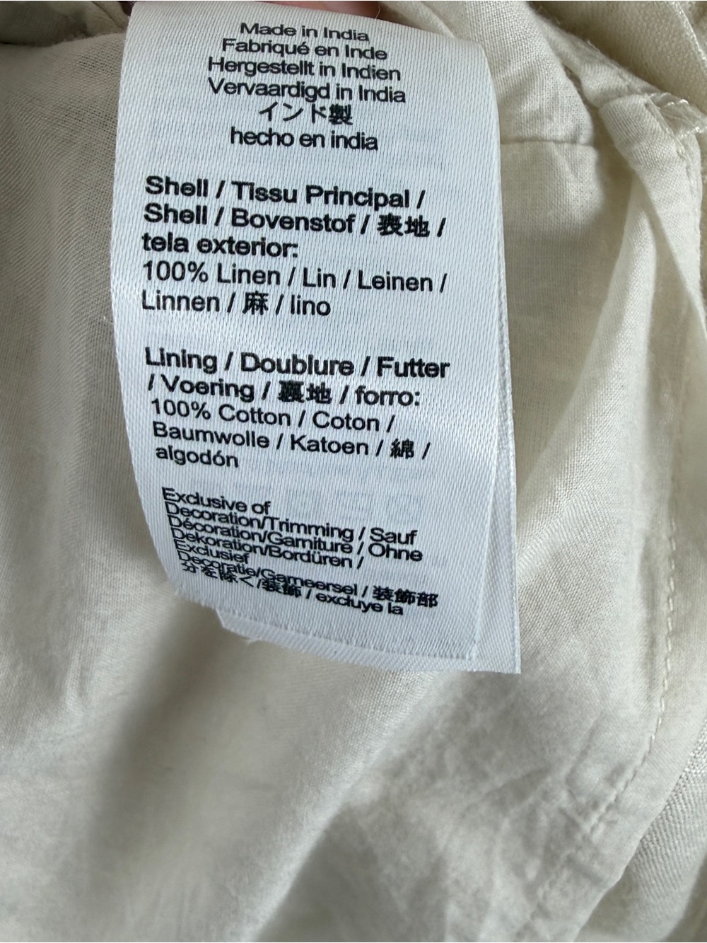 J. Crew Maxine Crochet Trim Shift Dress Linen Cream Size Small NWT - Picture 10 of 10